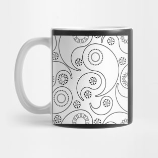 Paisley Principle 1 Black on White Repeat 5748 Mug